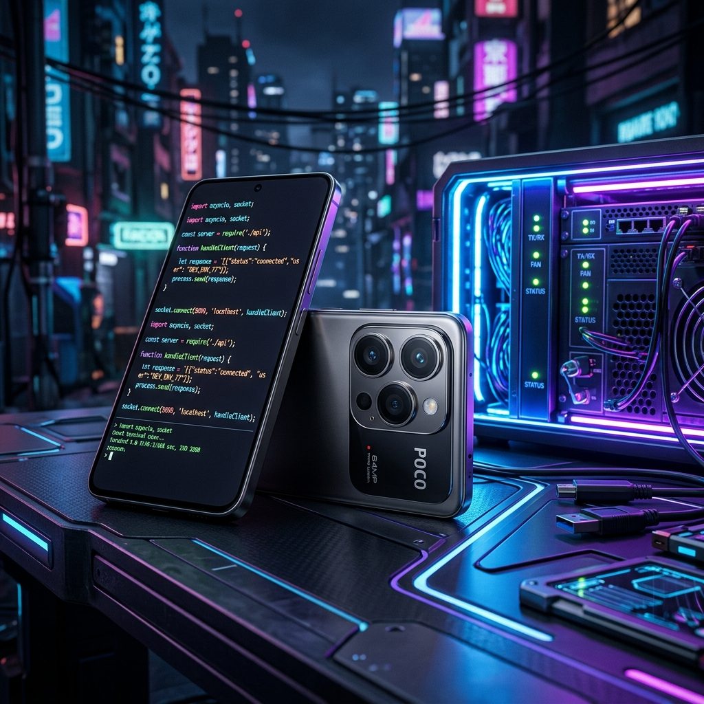 Illustrative concept image representing a smartphone running a local language model.